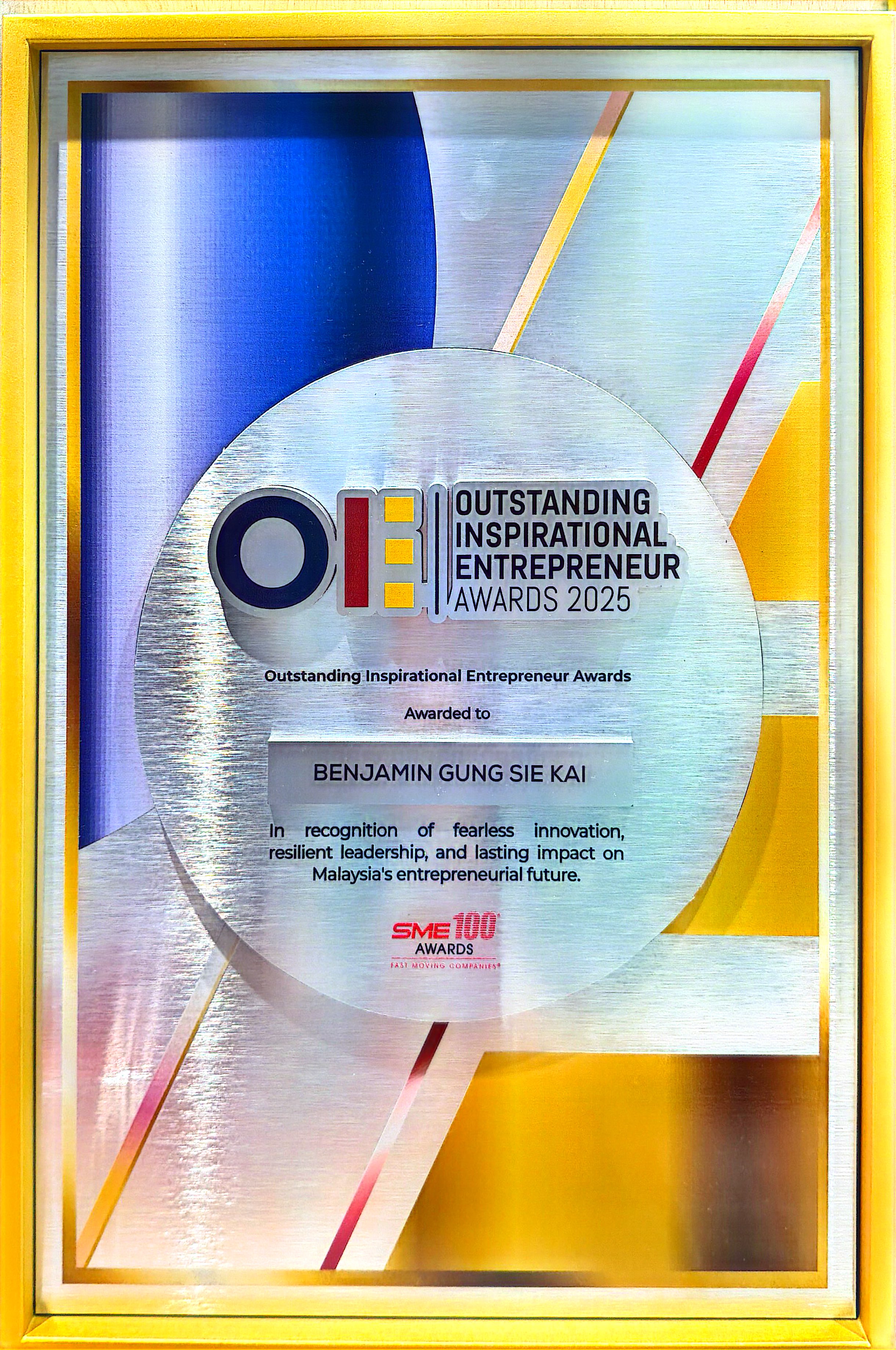 OIE Awards 2025 - Benjamin Gung Sie Kai